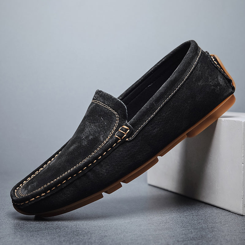 Alessandro | Hand-Stitched Suede Loafers