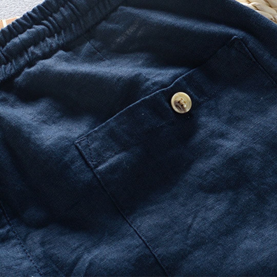 Fabio | Linen Elastic Trousers
