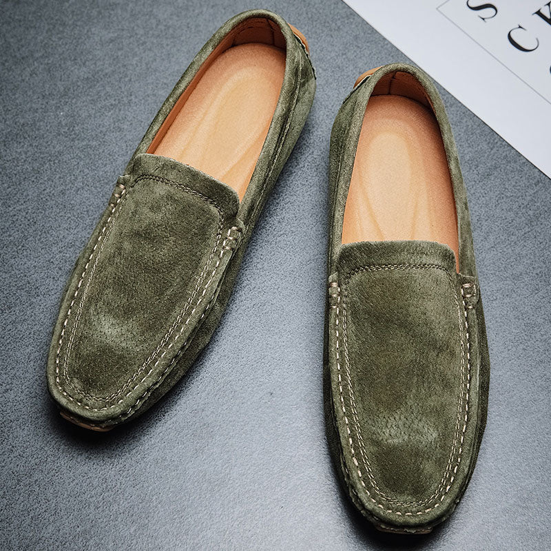 Alessandro | Hand-Stitched Suede Loafers