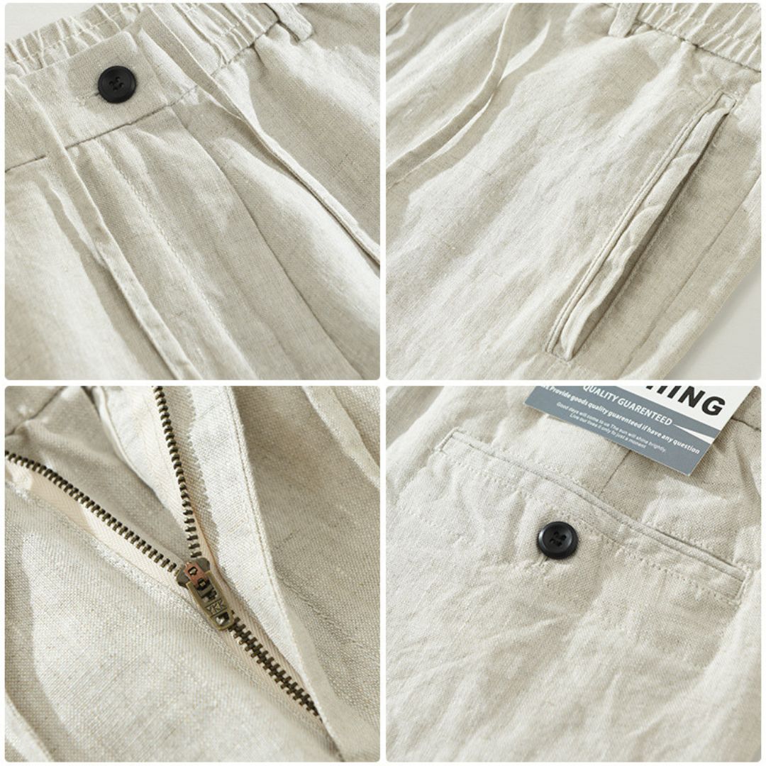 Leandro | Linen Drawstring Trousers