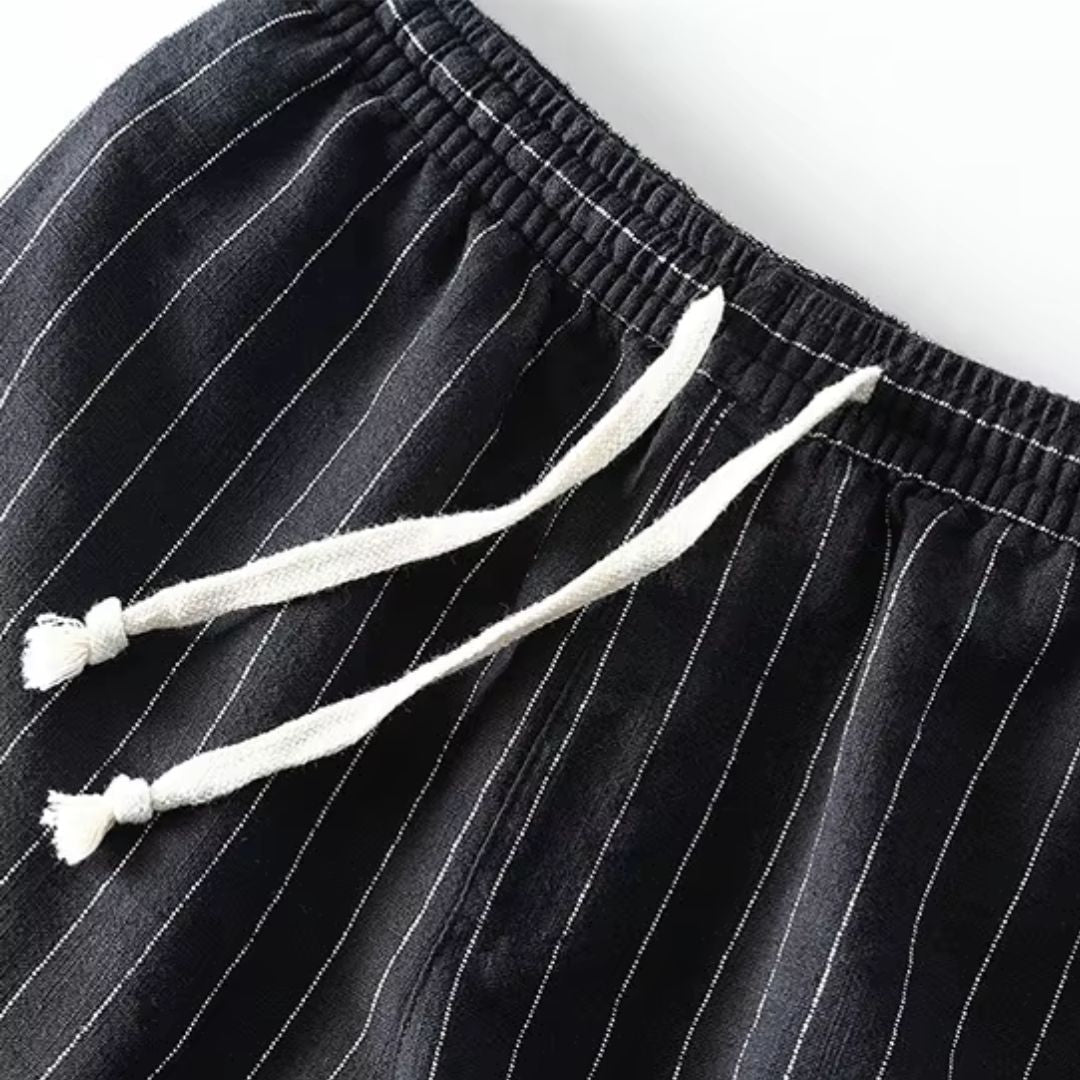 Dario | Linen Striped Shorts