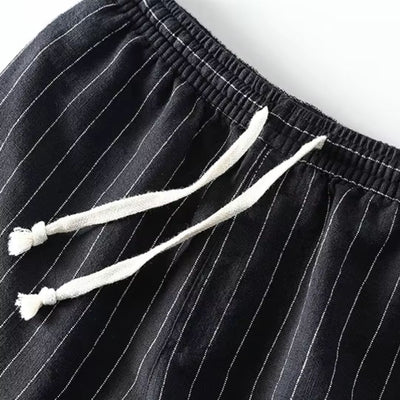 Dario | Linen Striped Shorts