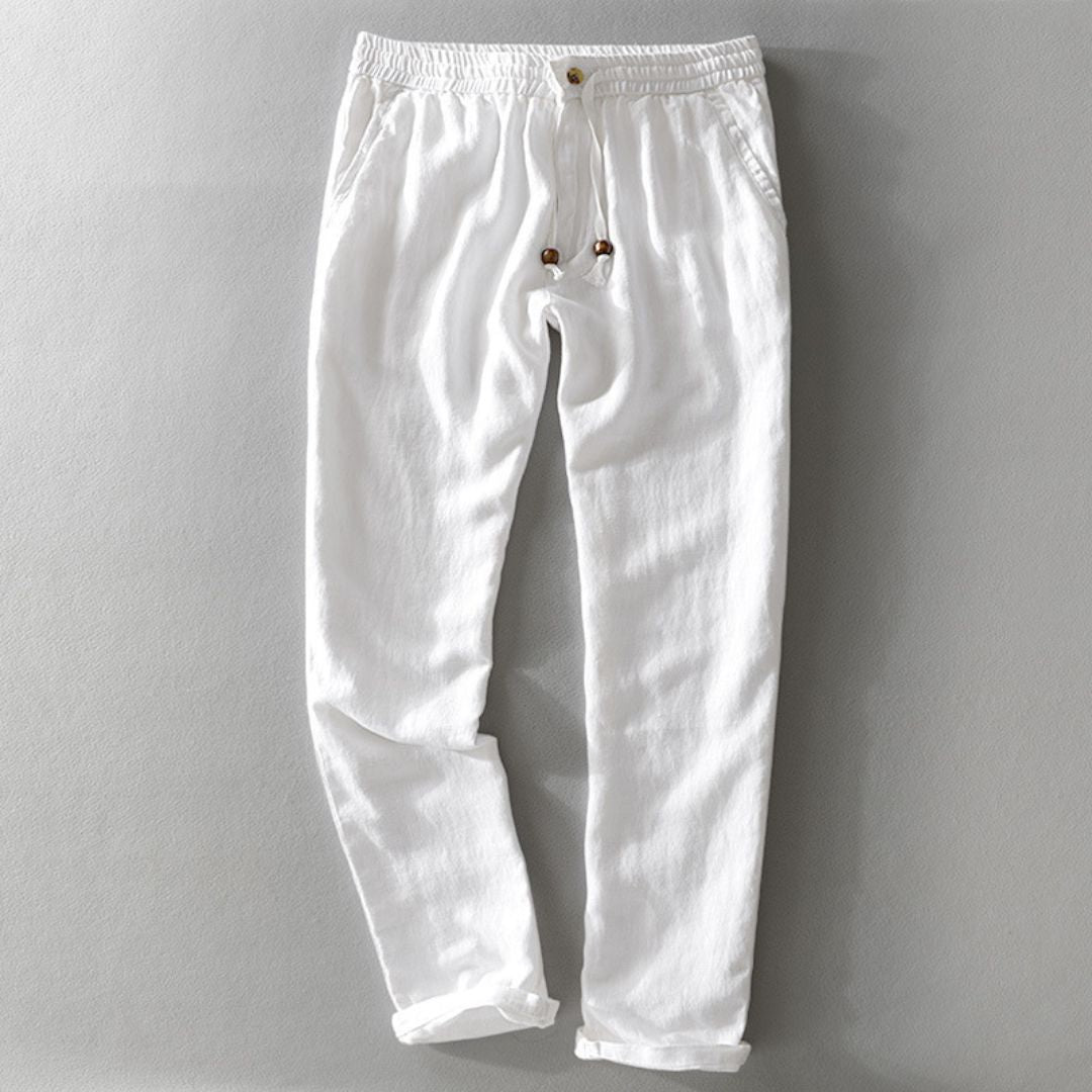 Fabio | Linen Elastic Trousers