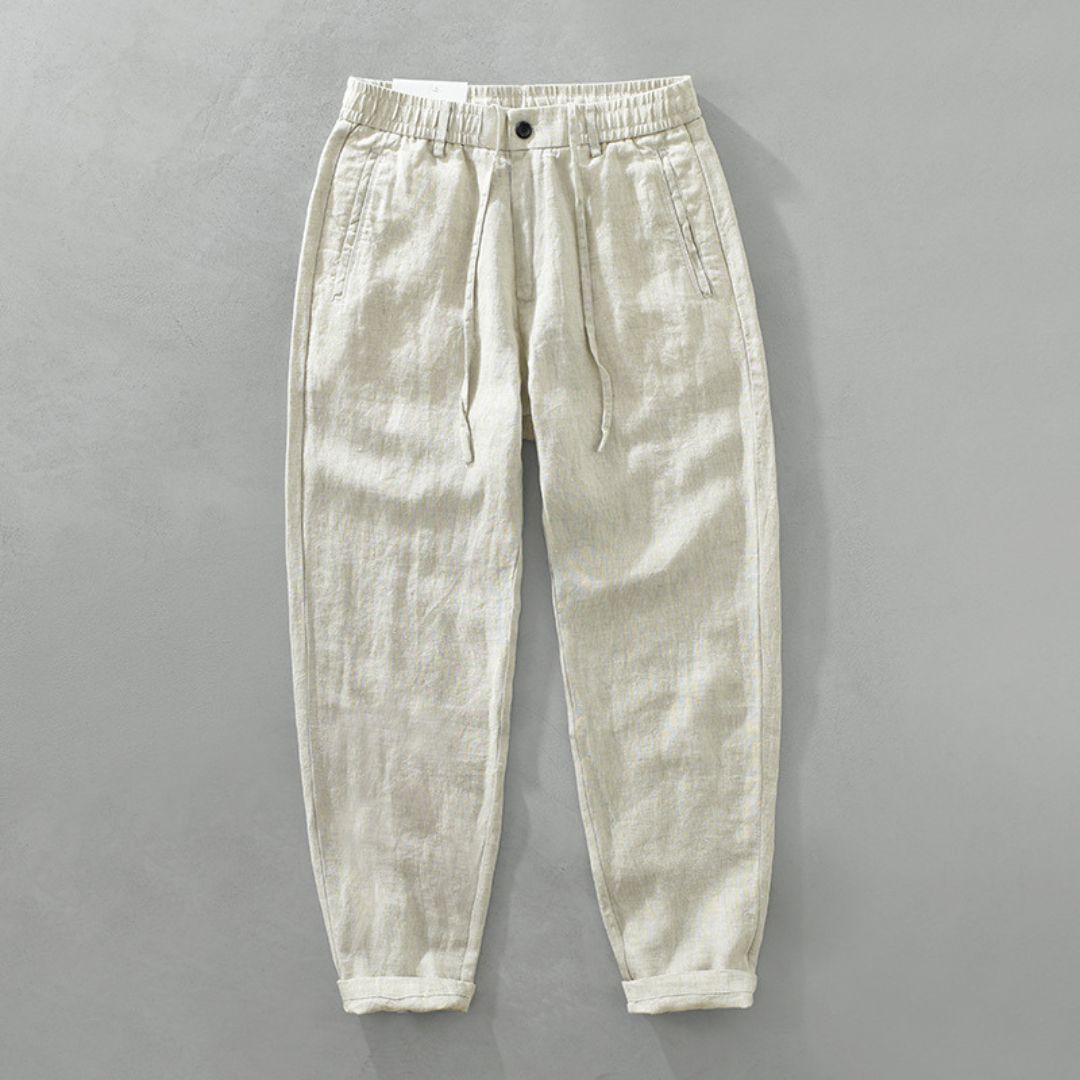 Leandro | Linen Drawstring Trousers