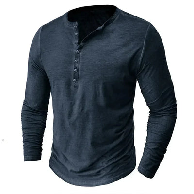 Orin | Long Sleeve Henley Shirt