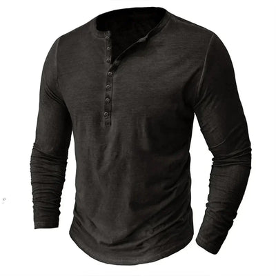 Orin | Long Sleeve Henley Shirt