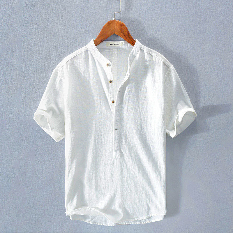 Santino | Linen Henley Shirt