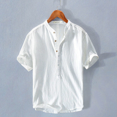 Santino | Linen Henley Shirt