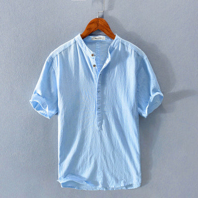 Santino | Linen Henley Shirt