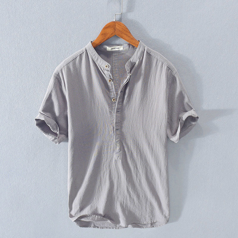 Santino | Linen Henley Shirt