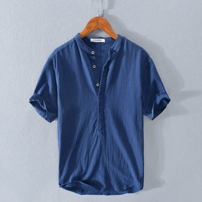 Santino | Linen Henley Shirt