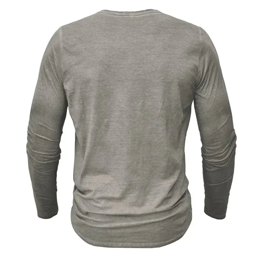 Orin | Long Sleeve Henley Shirt