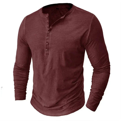 Orin | Long Sleeve Henley Shirt