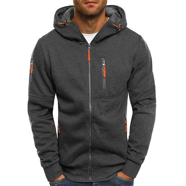 Daxon | Hooded Zip-Up Jacket